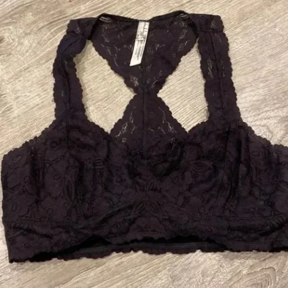 Free People Black Bralette M - Picture 1 of 1